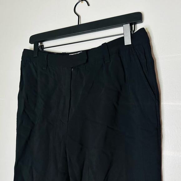 3.1 PHILLIP LIM Women's Black Trouser Style Crepe Pleated Pants Size 6 - Picture 3 of 7
